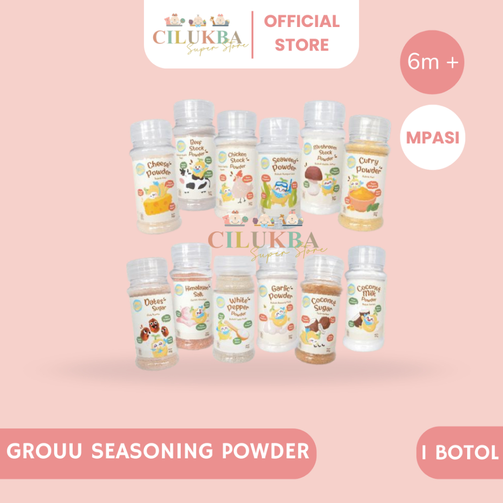 

GROUU COOKING POWDER | KALDU MPASI | KALDU BUBUK | BUBUK BAWANG | BUBUK MPASI | BUMBU MPASI | GARAM HIMALAYAN | HIMALAYAN SALT