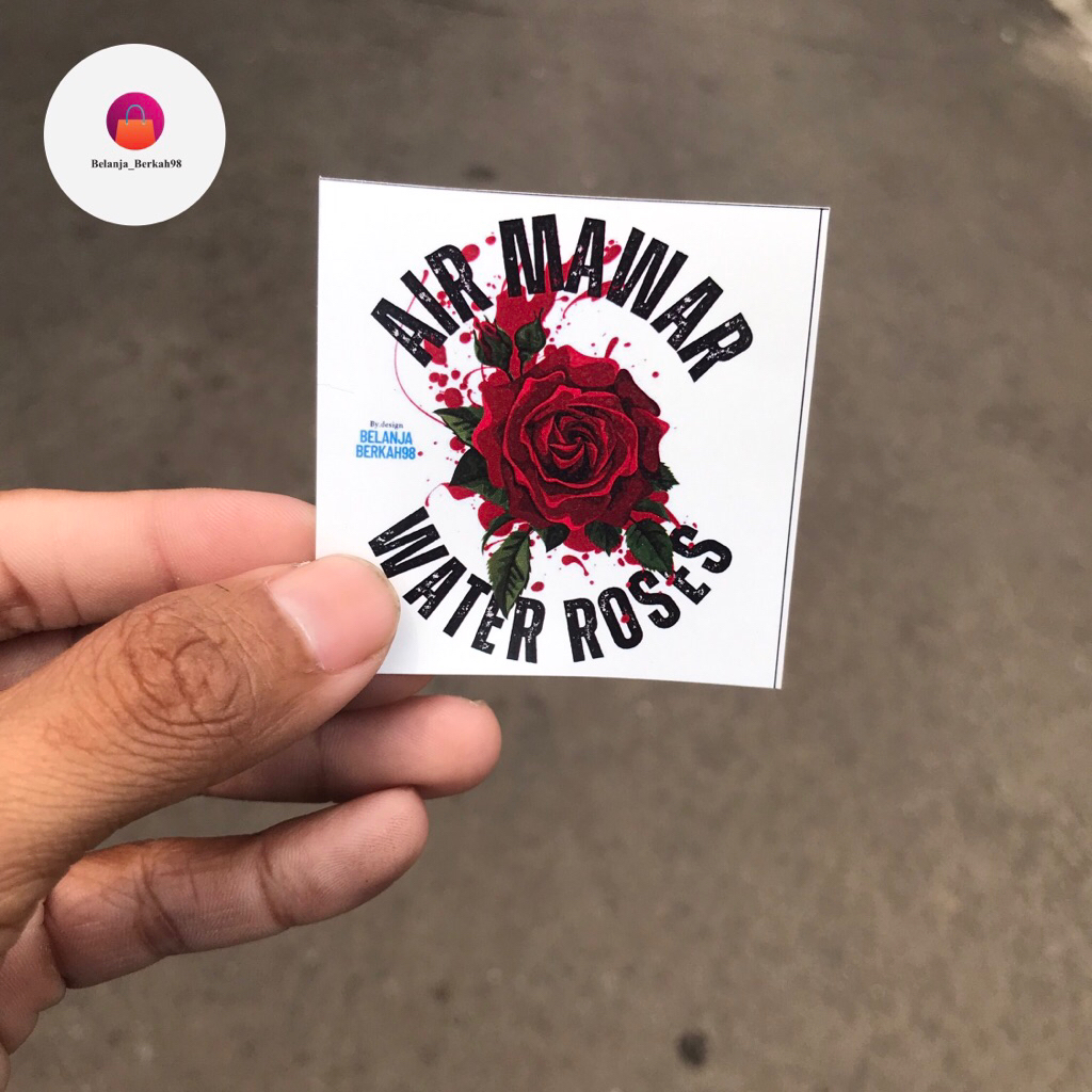 

LABEL BOTOL AIR MAWAR ( By.design belanja berkah98 )