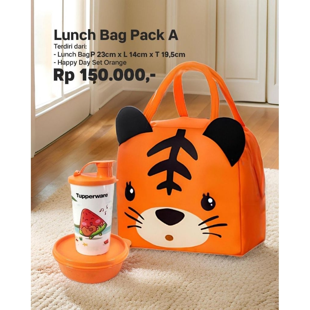 Lunch box orange Tupperware