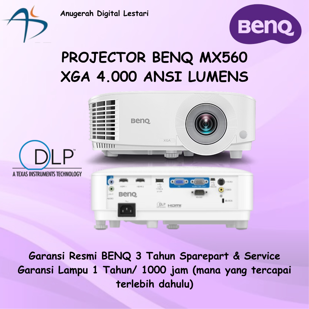 BENQ MX560 Projector Benq XGA 4000 Ansi Lumens