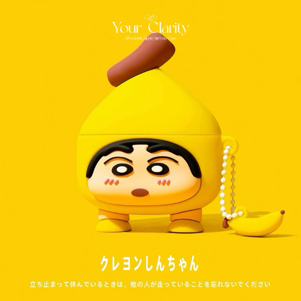 Airpods Case - Silicon Case Airpods Pro 1/2 Gen 3 *SHINCHAN BANANA