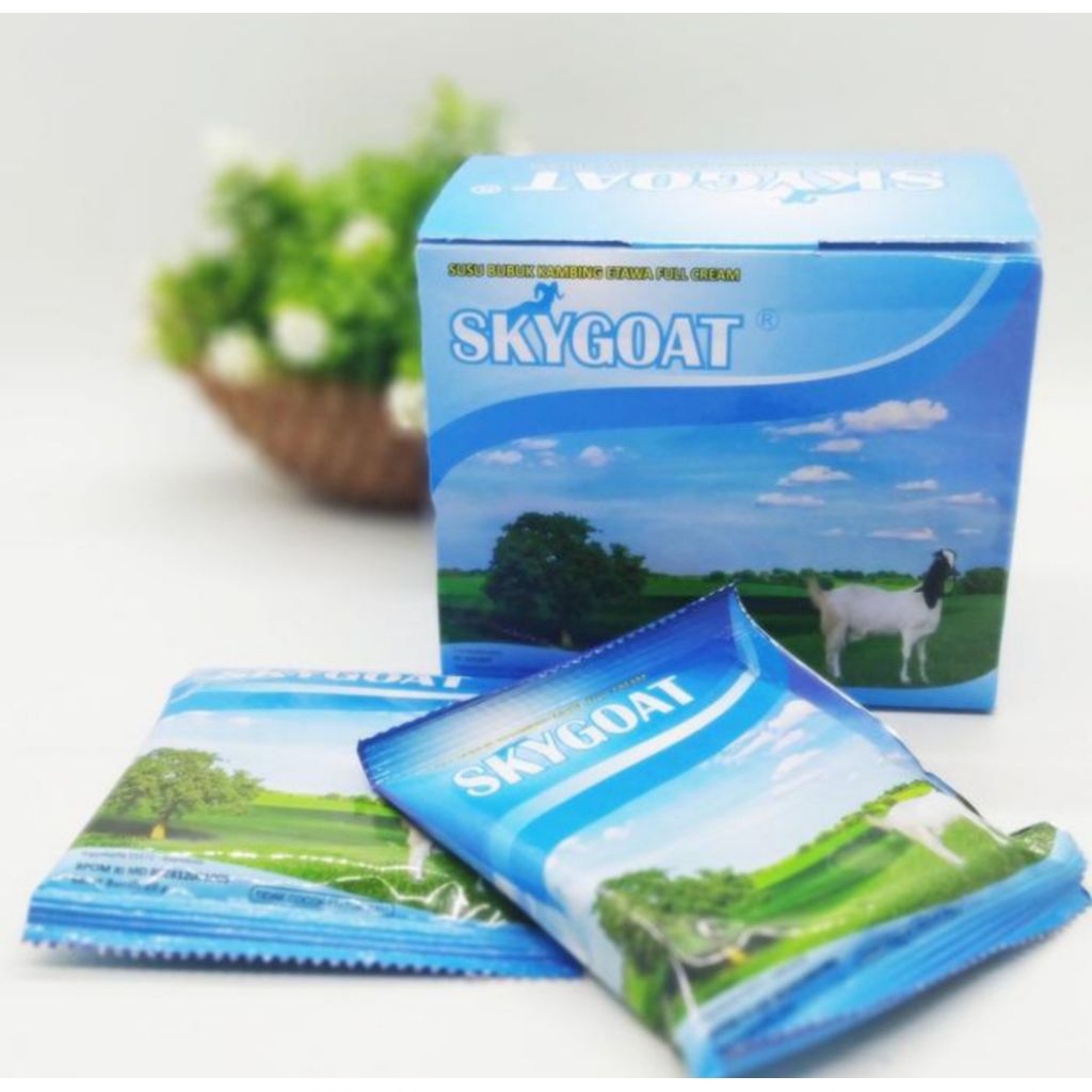 

SKYGOAT | Susu Etawa Skygoat | Skygoat Susu Kambing Bubuk Per Box 10 Sachet | SKYGOAT ORIGINAL