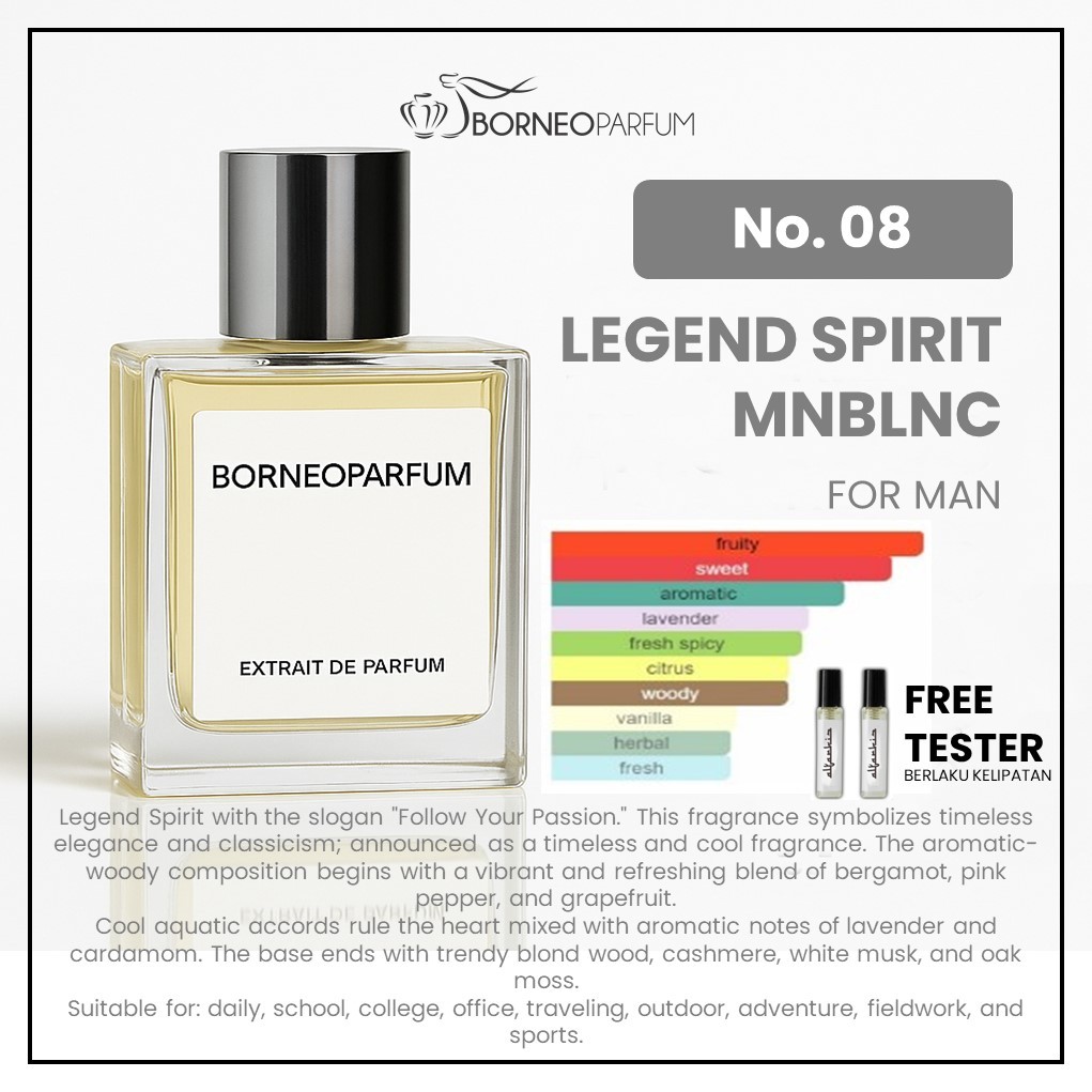 BORNEO PARFUM No. 08 Legend Spirit - Parfum Pria