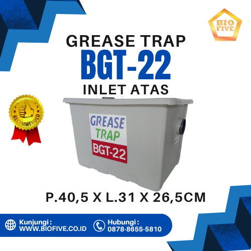 Grease trap BGT-22 liter inlet atas - new style