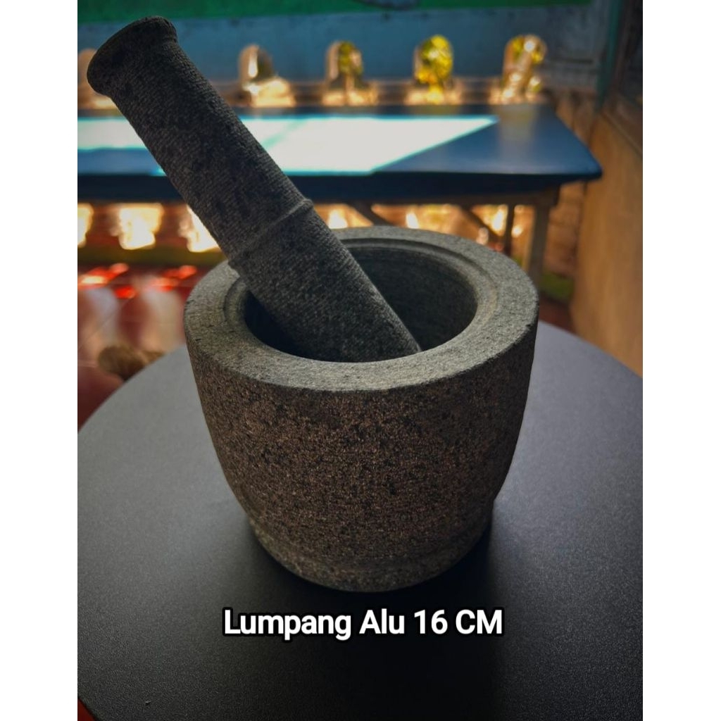 Lumpang Alu 16 CM Batu Asli