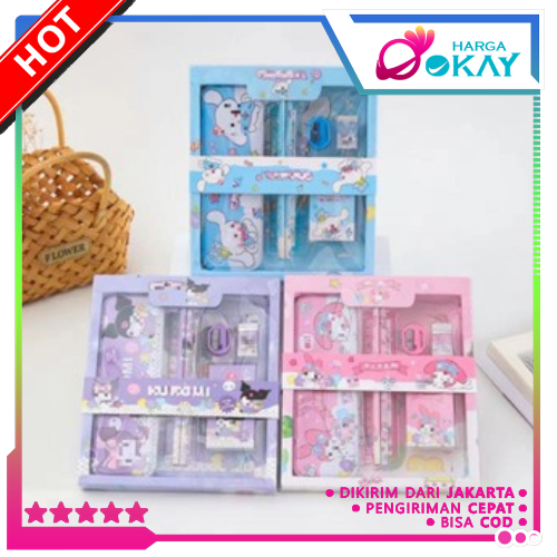 

HO Paket Alat Tulis Set 7 in 1 Set Stationery 7in1 Karakter Kartun Alat Tulis Anak Sekolah Penghapus Pengaris Kotak Pensil Penggaris Crayon