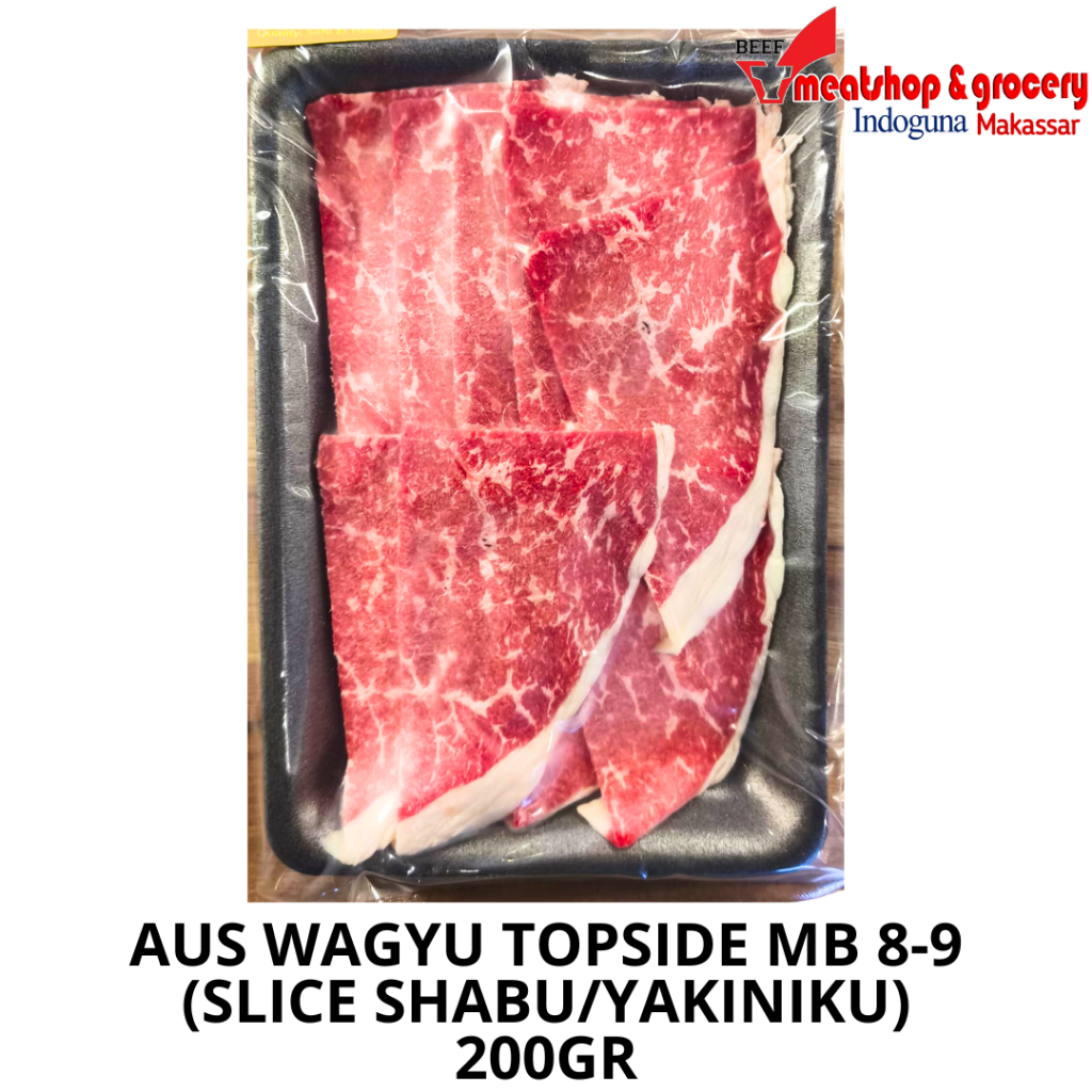 

Daging Slice Shabu Aus Wagyu Topside MB8-9 200gr