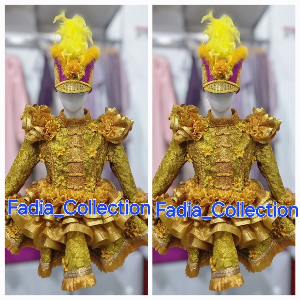 Baju Mayoret Kuning Lemon/Baju Mayoret Atau Gitapati/Baju Mayoret Bunga Bunga/Baju Mayoret Wanita