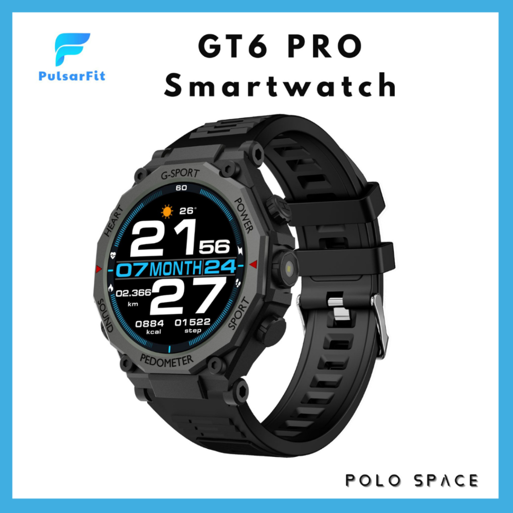 PulsarFit jam smartwatch asli GT6pro/ lari running sport/jam tangan pintar pria wanita Panggilan Blu
