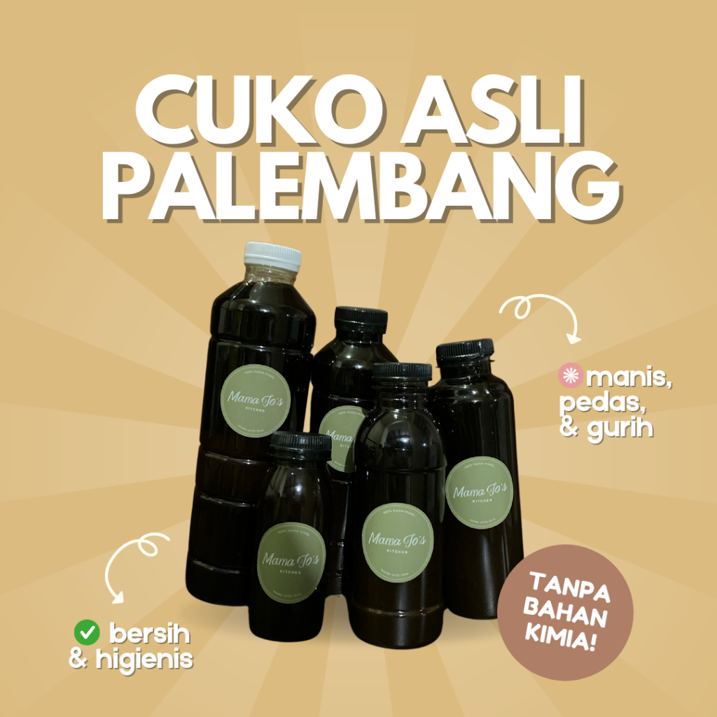 

Cuko Pempek Palembang Asli by Mama Jo | Cuko / Cuka gula batok | Pempek Adaan / Keriting / Kapal Selam / Telur / Lenjer / Kulit