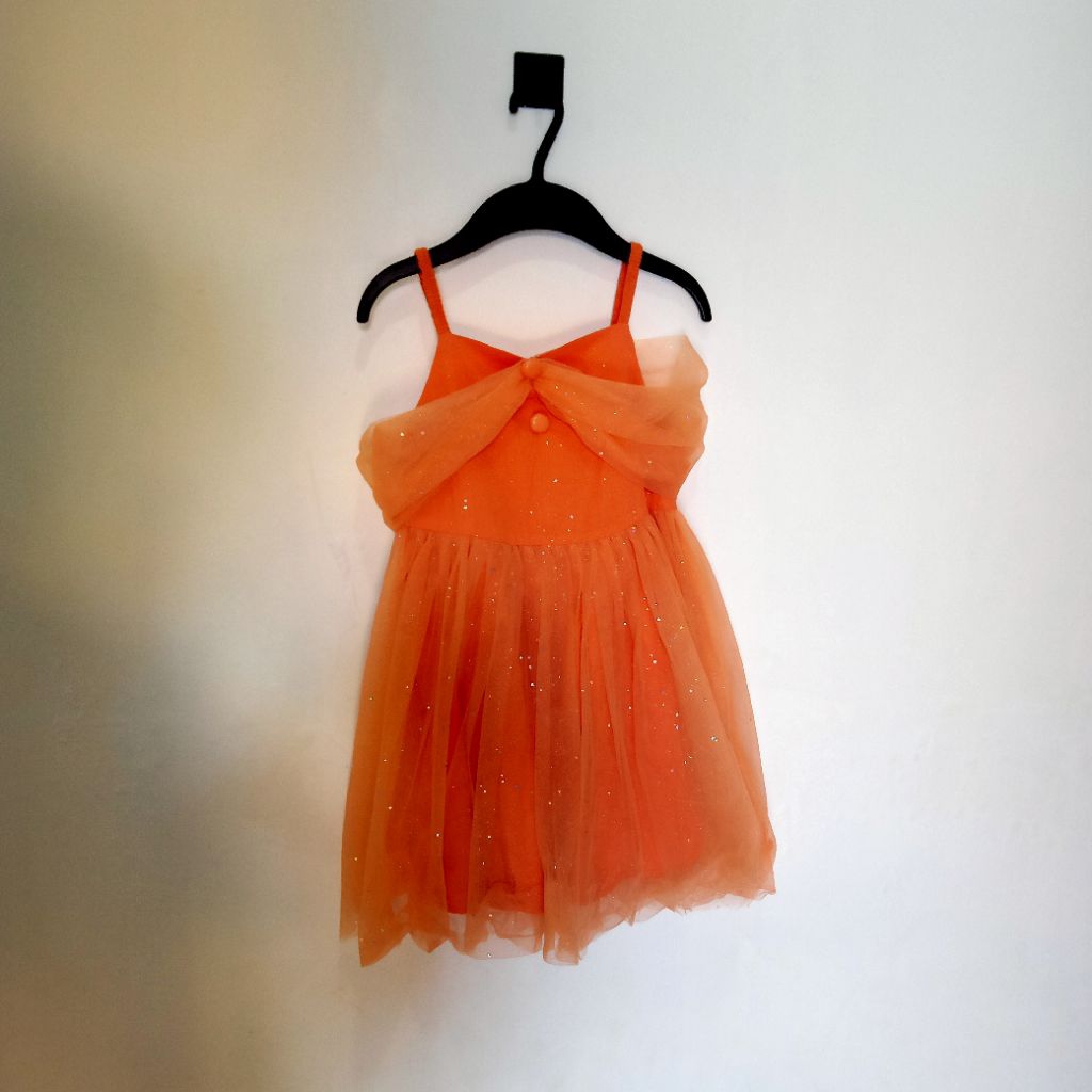 BAJU DRESS SABRINA ANAK SECOND 4-6 TAHUN IMPORT