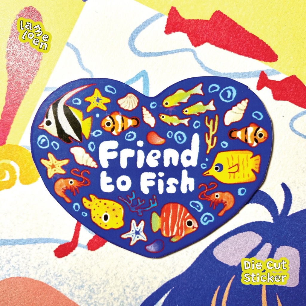 

Lameloen's Fish Tank Friends - Friend to Fish Diecut Sticker