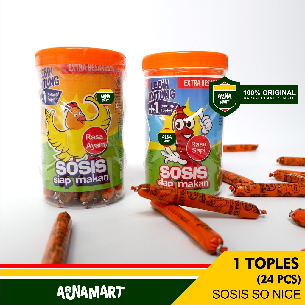 

SOSIS SO NICE SIAP MAKAN - 1 TOPLES (24 PCS)