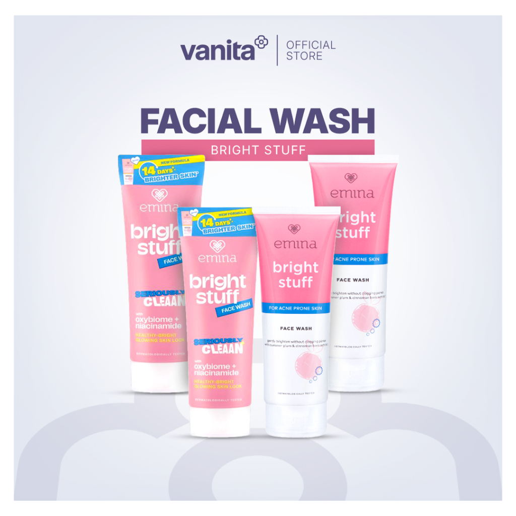 Emina Bright Stuff Face Wash Whip Facial Wash Acne Prone Skin Sabun Cuci Muka