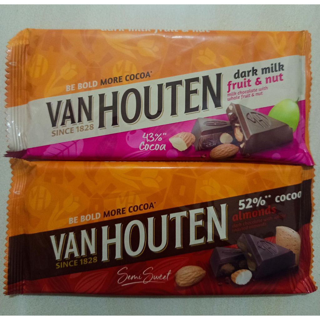 

Coklat vanhouten 140g/vanhouten dark milk chocolate
