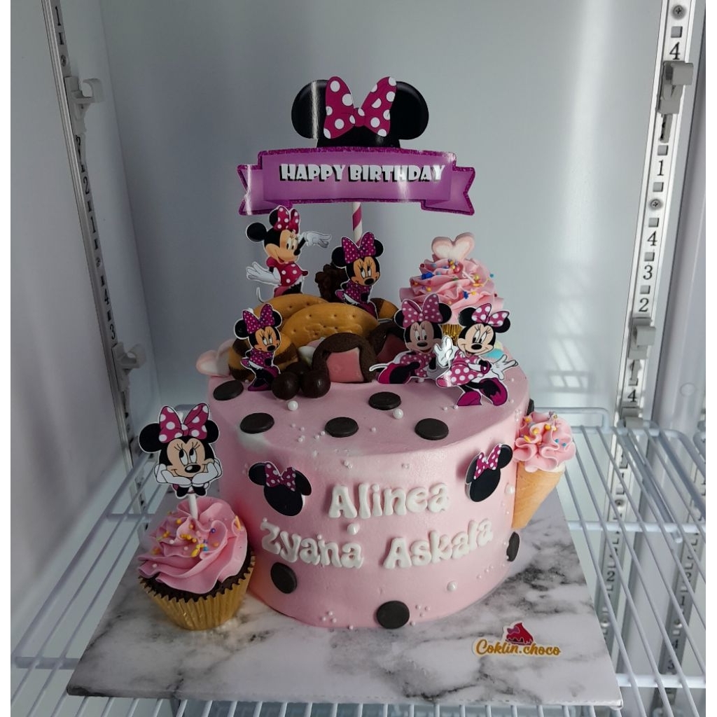 

Kue ultah Mickey Mouse Cake Birthday miki Kue Ulang tahun Minnie Mouse Tart Minnie Mouse