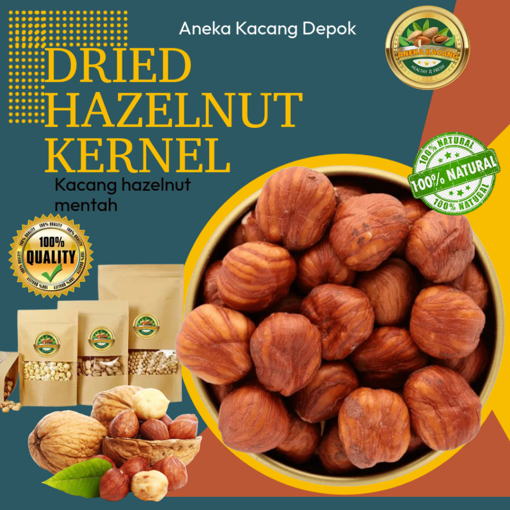 

KACANG HAZELNUT MENTAH 1 KG/hazelnut Karnel/hazelnut RAW