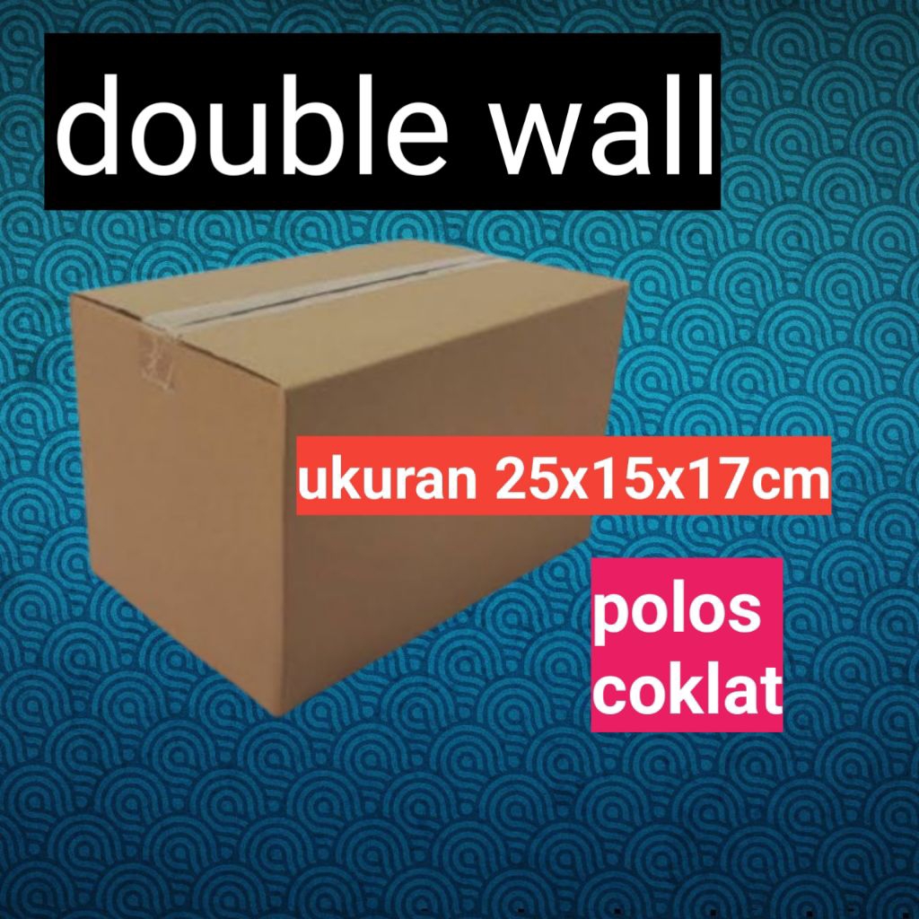 

kardus double wall ukuran 25x15x17cm polos