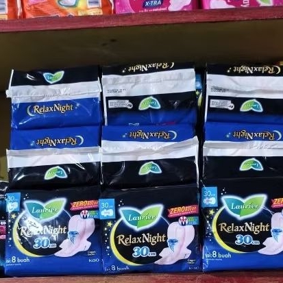 pembalut softex Laurier malam 30cm relax night isi 8