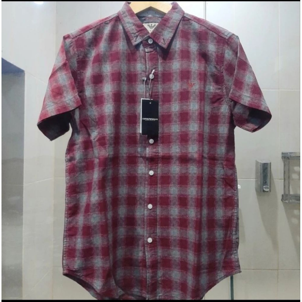 ( EMPORIO ARMANI ) KEMEJA PENDEK/SHORT SLEEVE  NEW EDITION 100% ORIGINAL