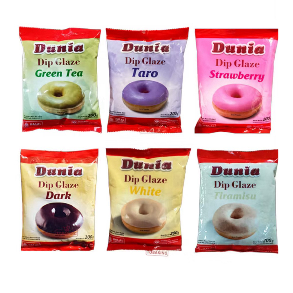 

DUNIA DIP GLAZE 200 GRAM TOPPING DONAT