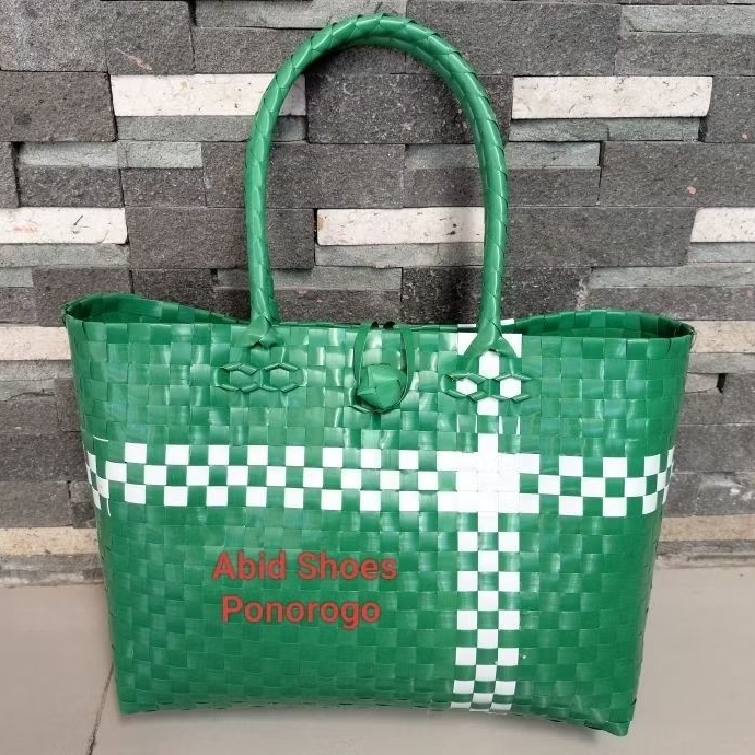 Tas anyaman plastik premium murah - tas souvenir - tote bag