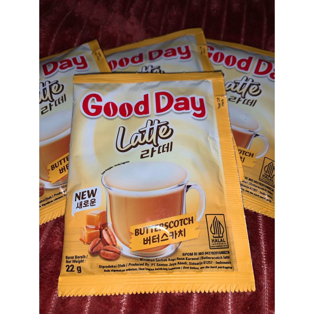 

NEW!! 10 Pcs Good Day Latte varian Butterscotch (1 renceng)