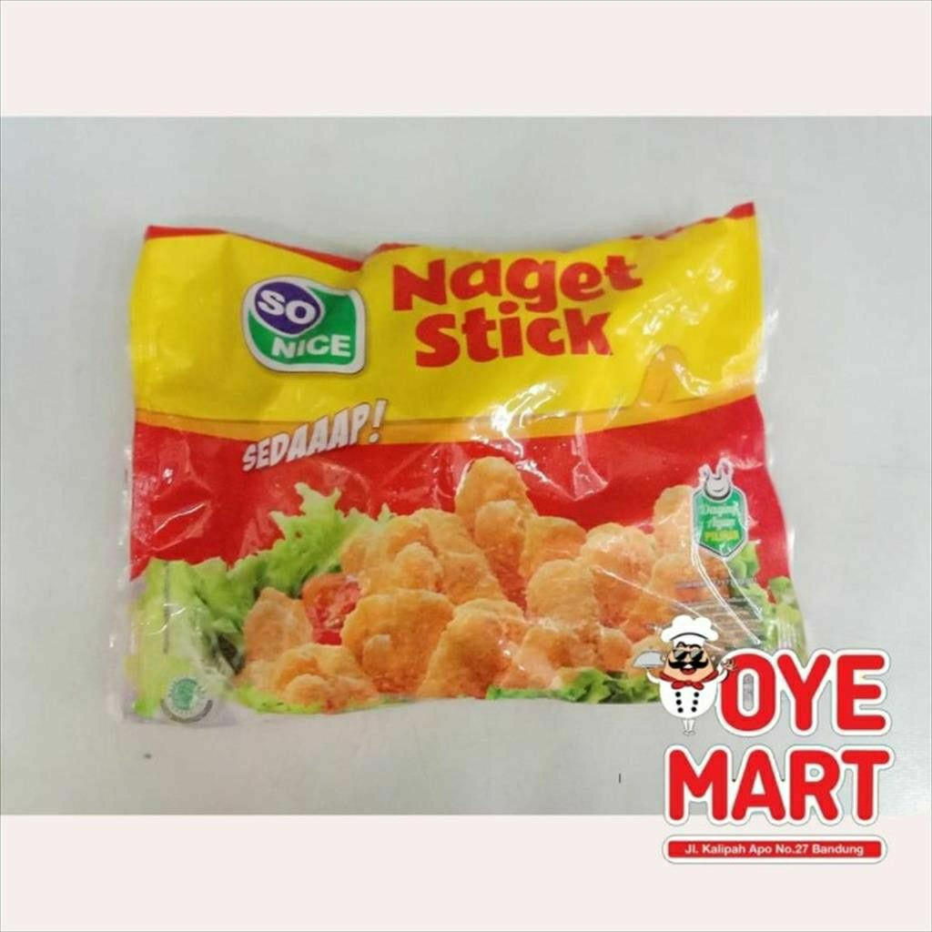 

SO NICE STIK NAGET AYAM SEDAP 500GR / CHICKEN STICK NUGGET FROZEN FOOD ( OyeFroz )