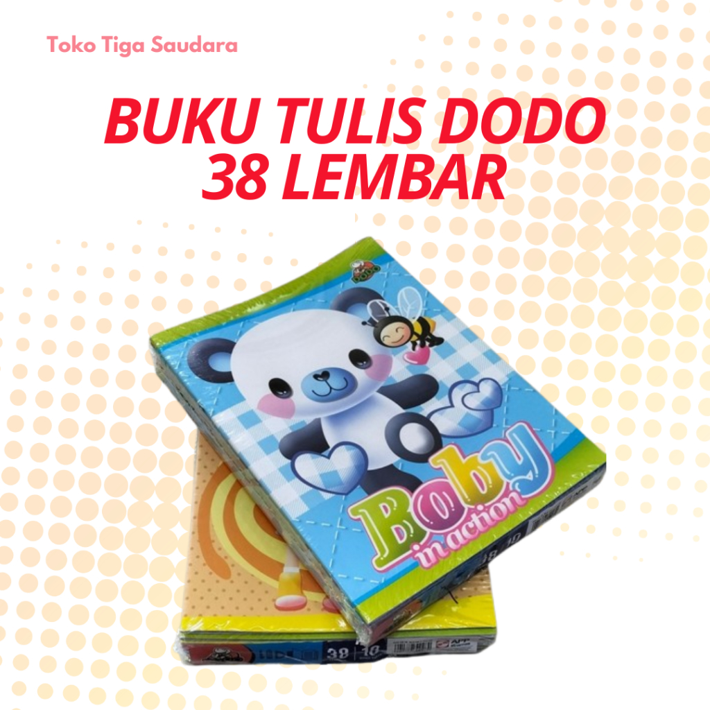 

Buku Tulis DODO 38 Lembar 1 Pack Isi 10 Buku