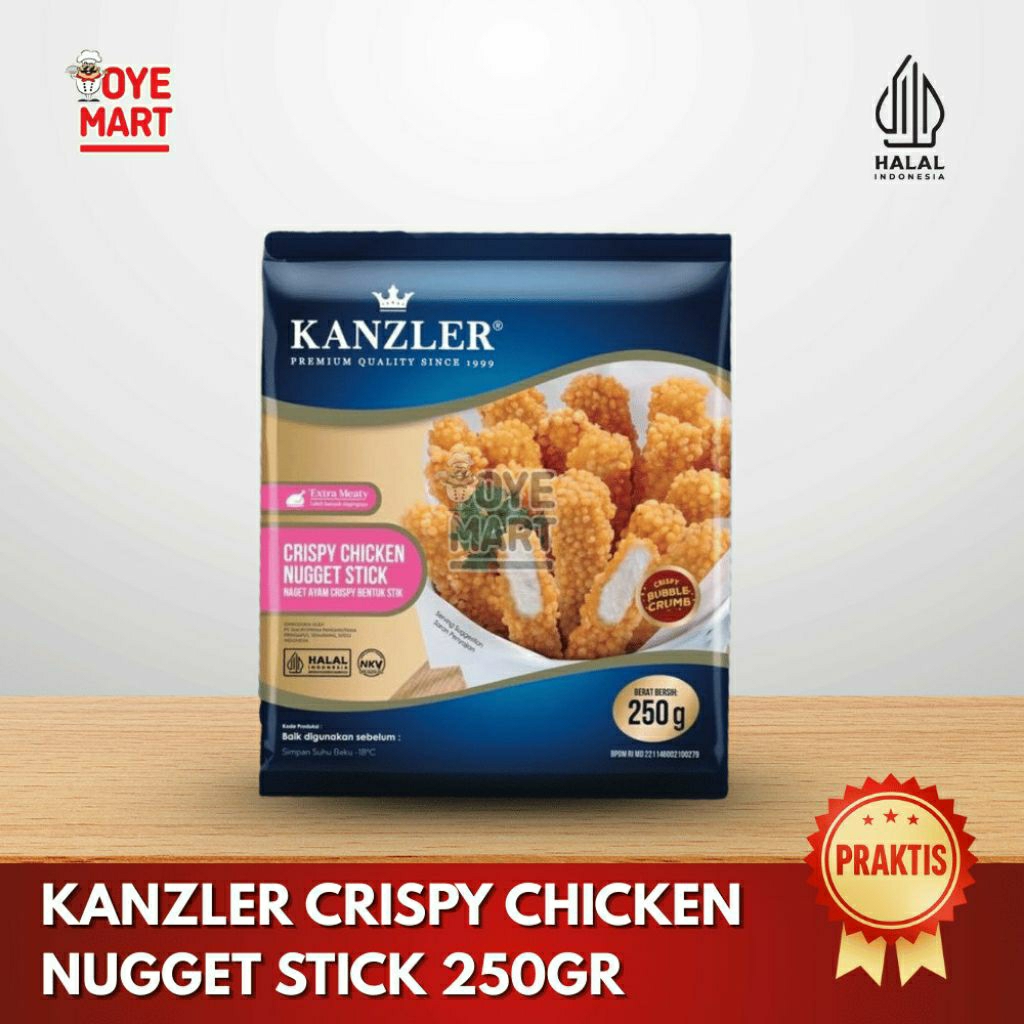 

KANZLER CRISPY CHICKEN NUGGET STICK 250GR. OyeFrozz