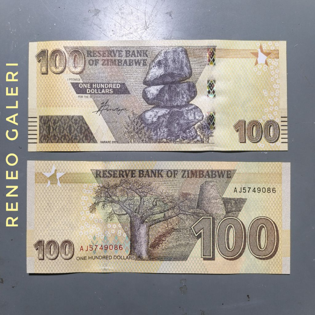 Mulus 1 Dollars Zimbabwe Tahun 2020 Dolar Uang Asing luar Negeri Mancanegara Asli original