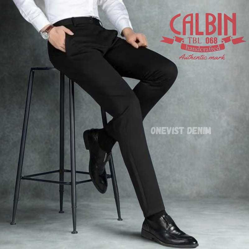 CALBIN Celana Formal Pria Slimfit Bahan Berkualitas Trouser Premium