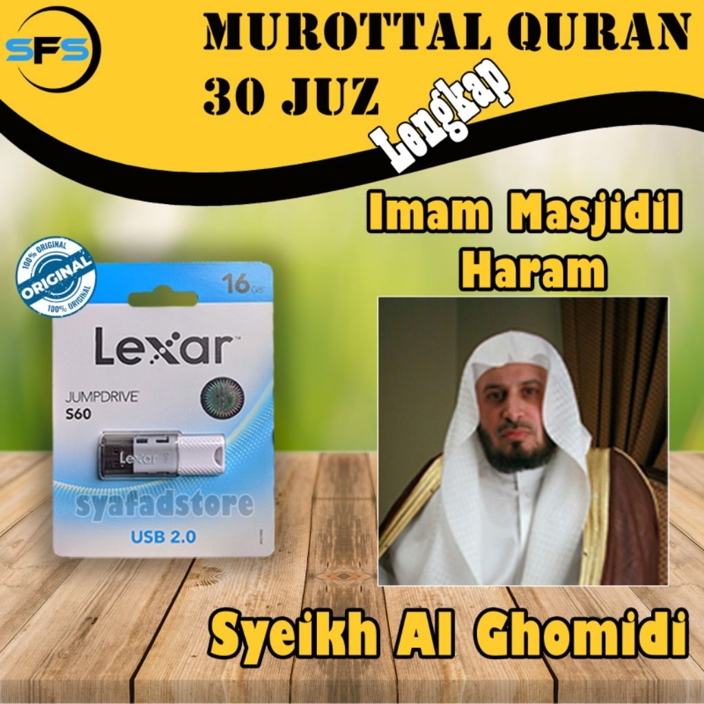 Flashdisk Murotal Quran 30 Juz Syekh Al Ghomidi