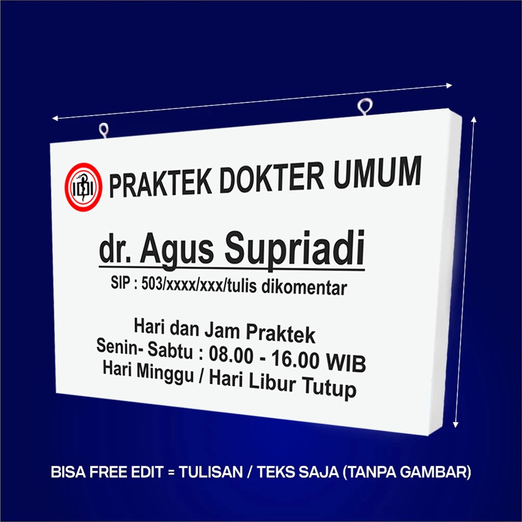 

Papan Nama Dokter Praktek