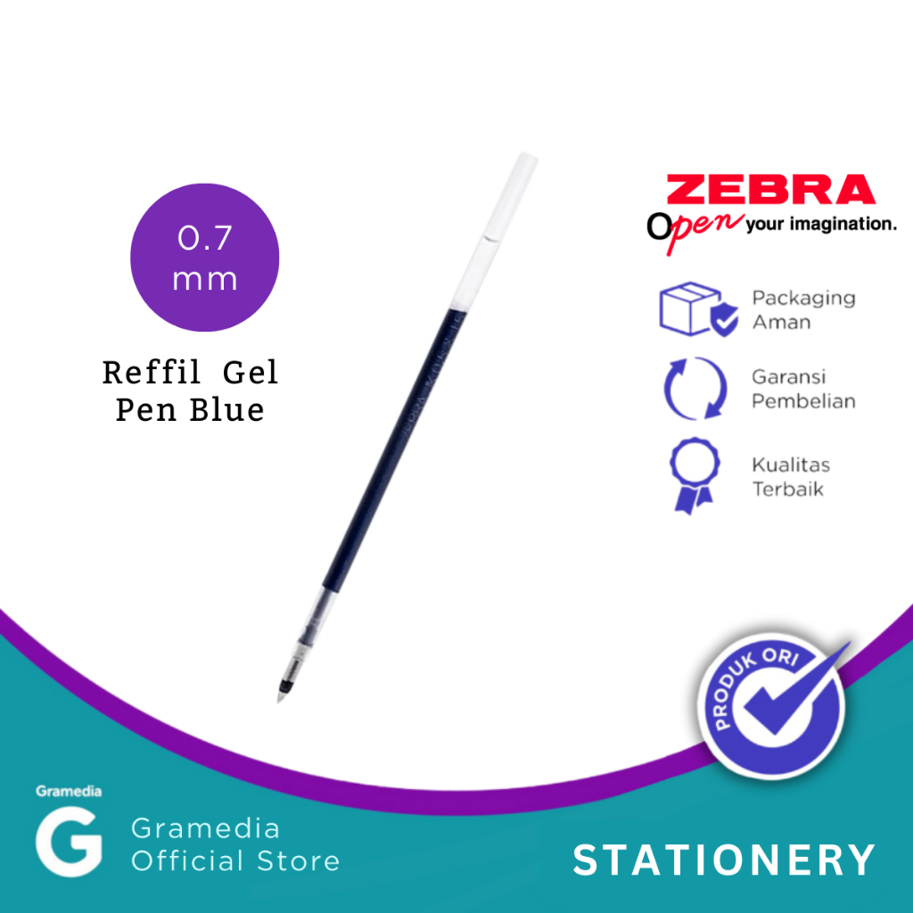 

Gramedia - ZEBRA SARASA REFILL BP JF MED 0.7 BLUE