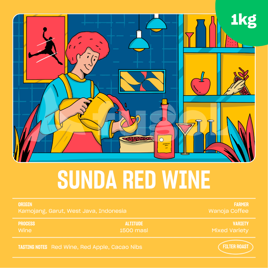 

Kopi Arabika SUNDA RED WINE (1 KG) Single Origin Specialty Coffee Arabica Beans
