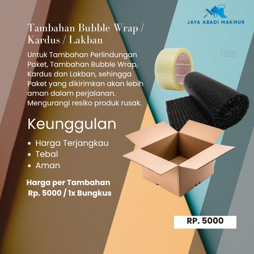 

Jaya Abadi Makmur Tambahan Bubble Wrap + Kardus + Lakban