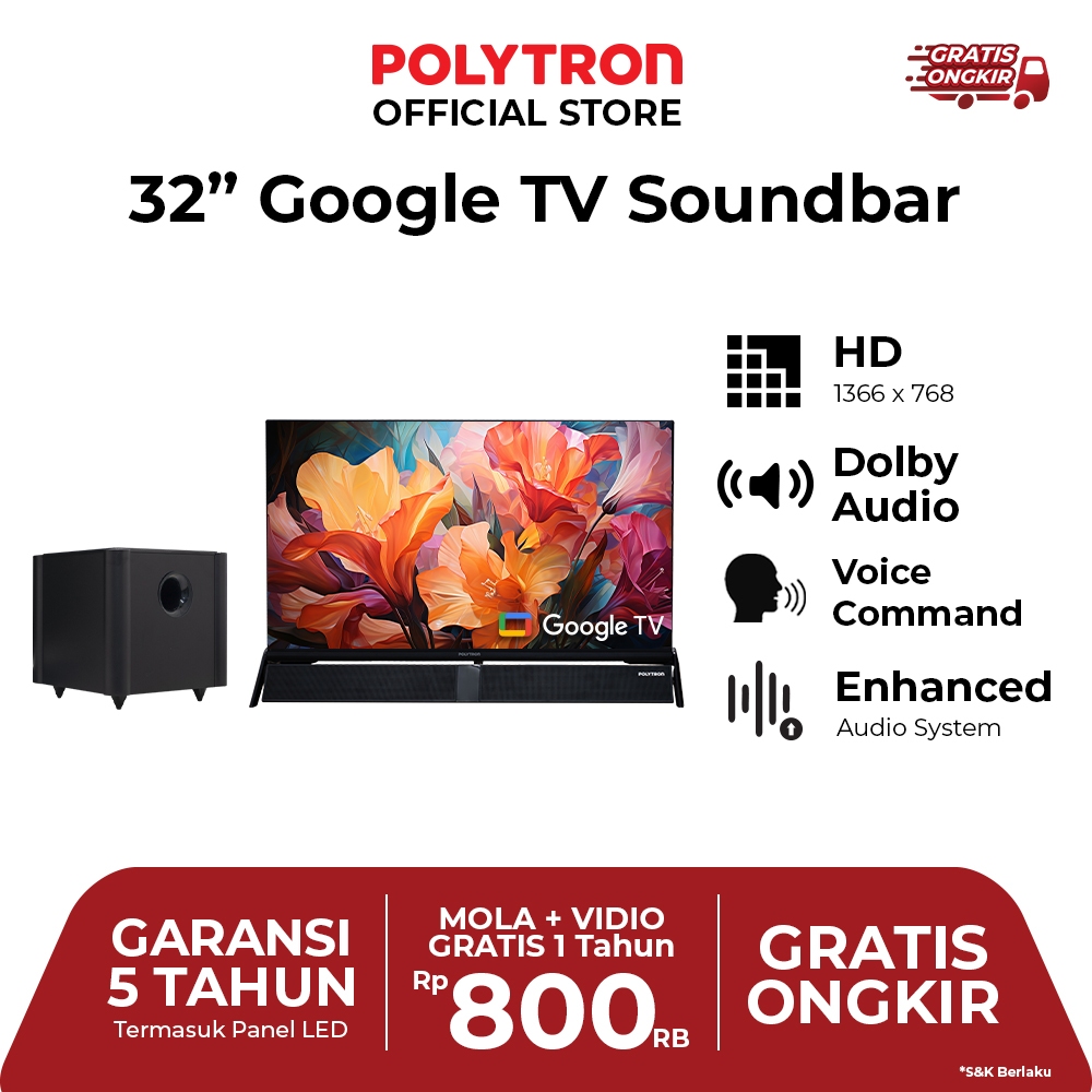 POLYTRON Smart Cinemax Google TV 32 inch PLD 32BG5058