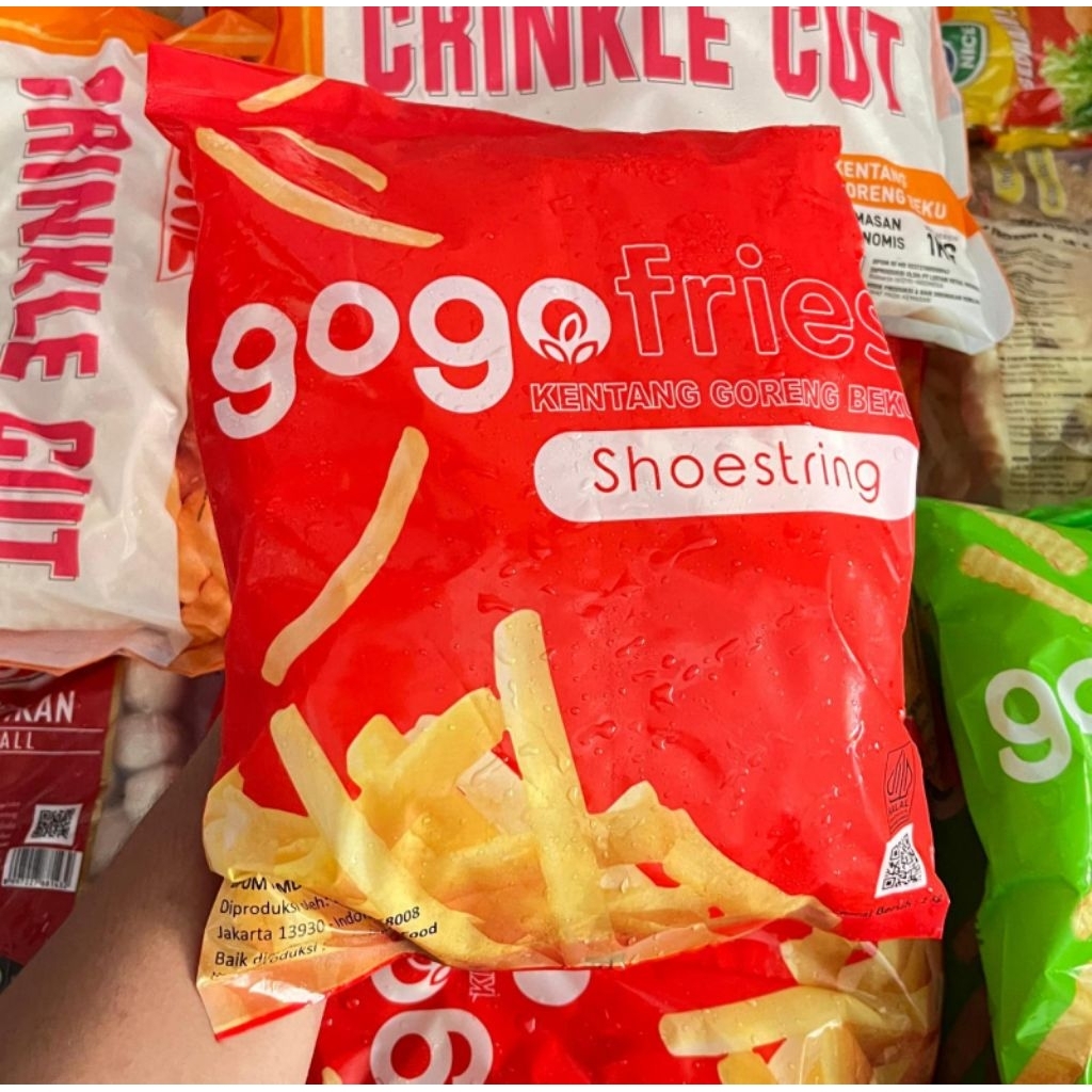 

GO GO FRIES SHOESTRING/KENTANG GORENG FROZEN/KENTANG SHOESTRING 1KG