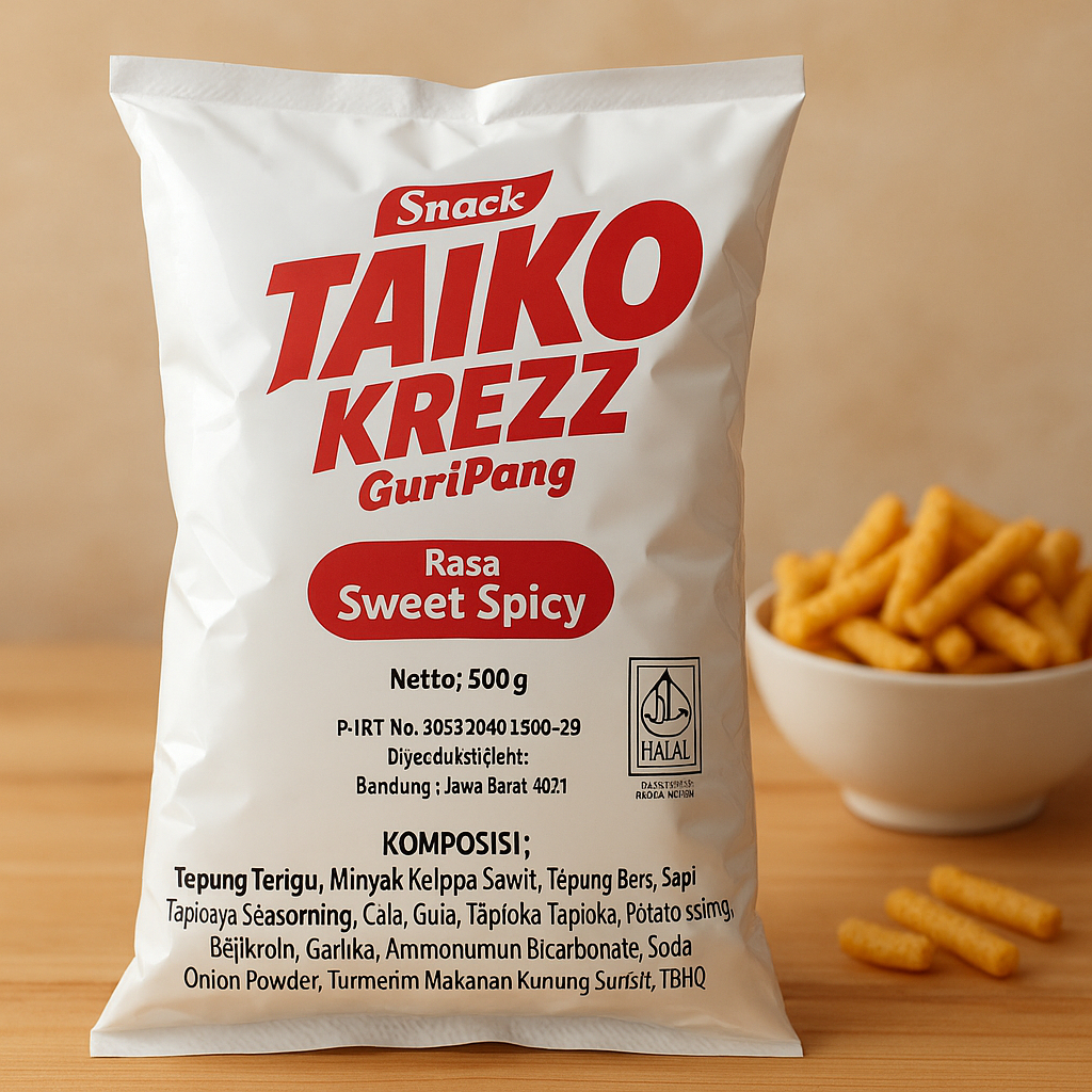 

Cemilan Viral - Taiko Kreez - Guripang 500 gr