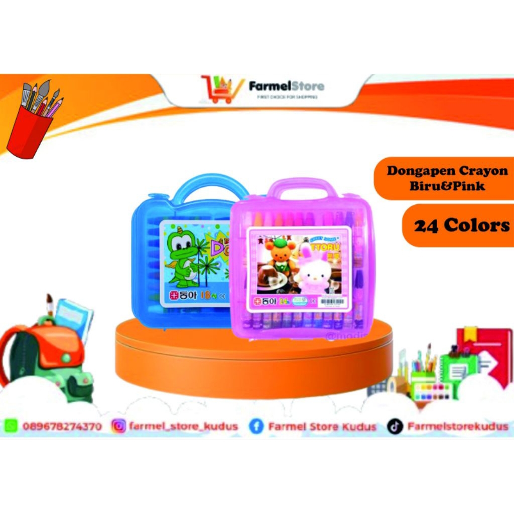 

Dongapen Crayon Oil Pastel (Isi 24 Warna)