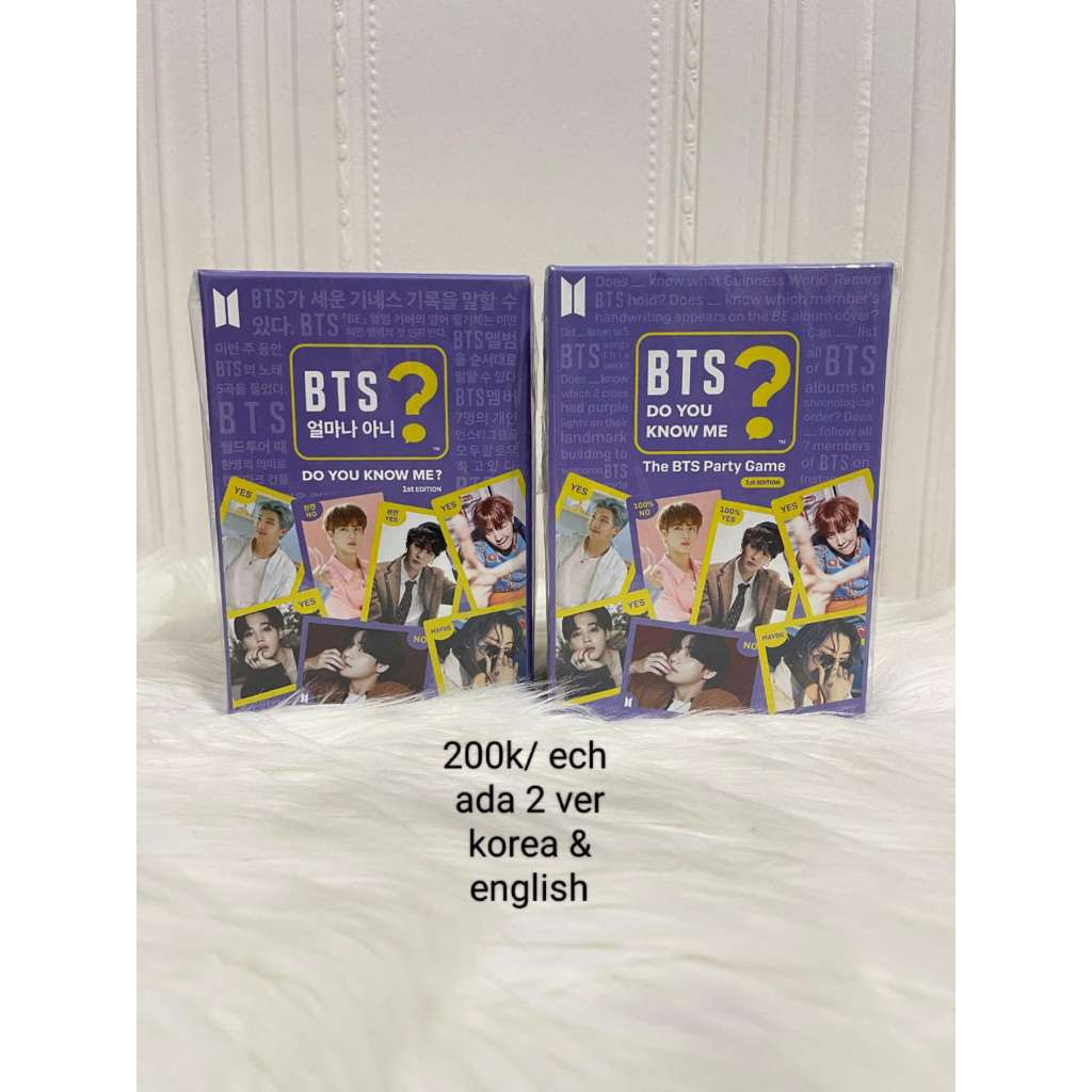 BTS DO YOU KNOW ME? CARD