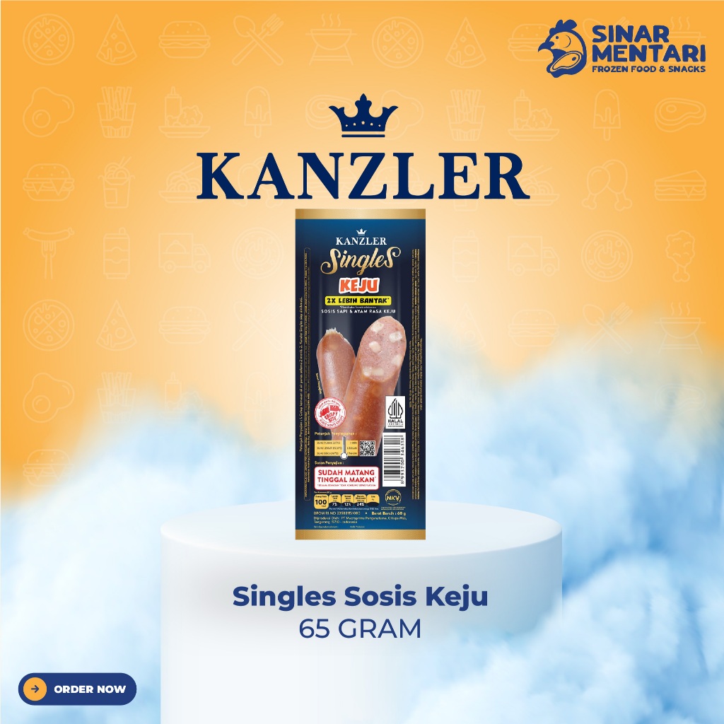 

Kanzler Singles Sosis Keju 65g