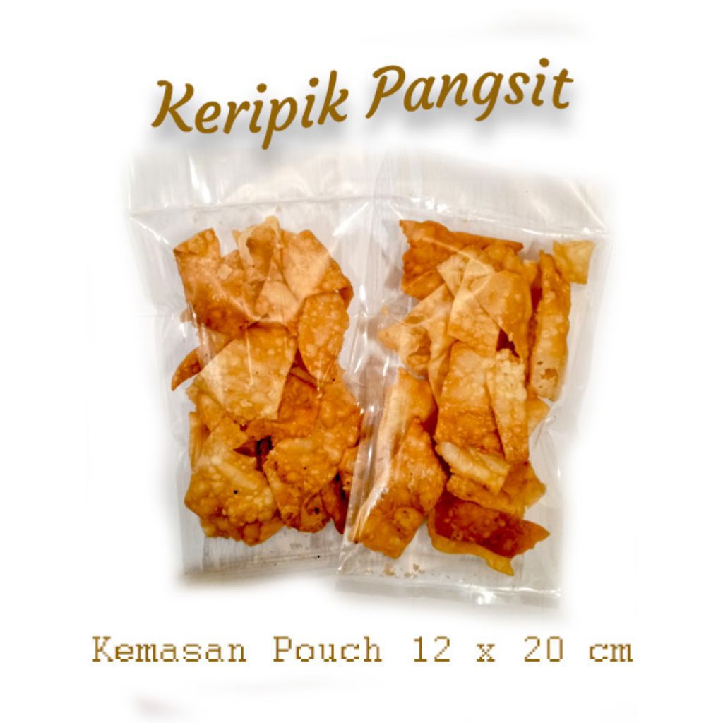 

Kripik Pangsit Kemasan Plastik Food Pedas Camilan Asin