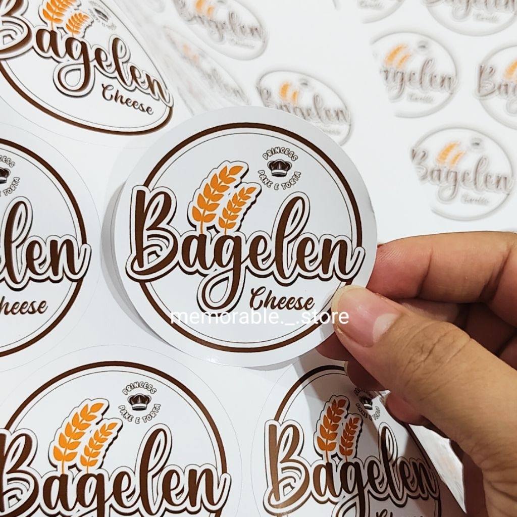 

Stiker Logo Label Kemasan Sudah dipotong FREE DESAIN