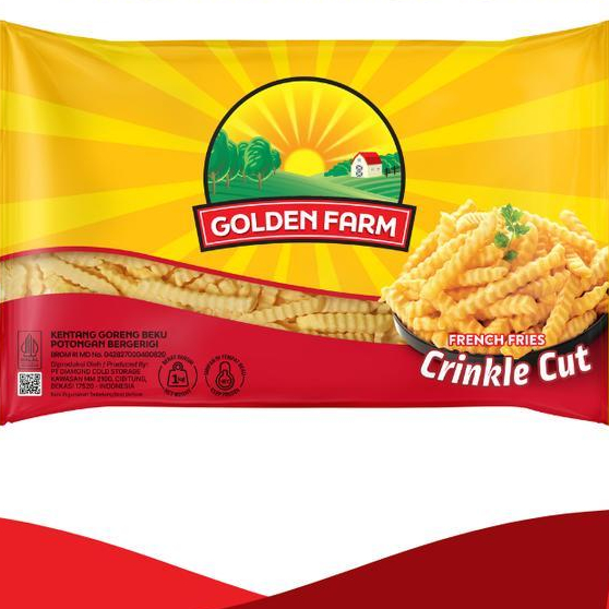 

Golden Farm Kentang Beku French Fries Frozen Crinkle Cut 1 Kg