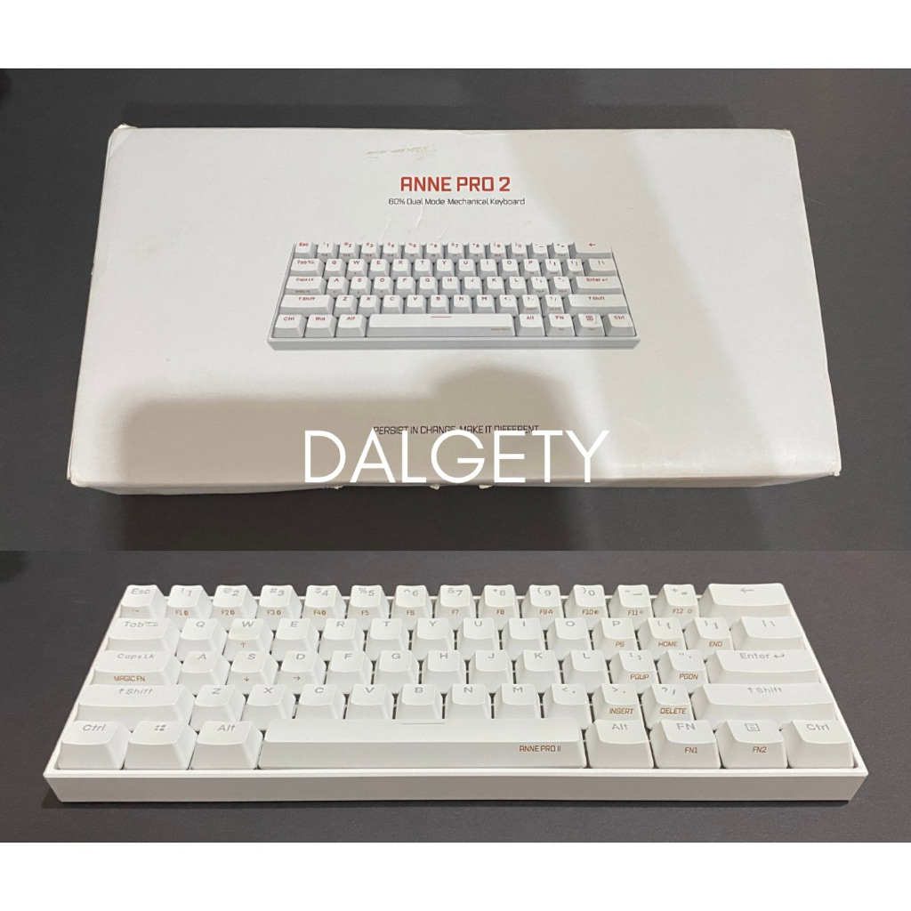 Anne Pro 2 60% Wireless Mechanical Keyboard Kailh BOX White
