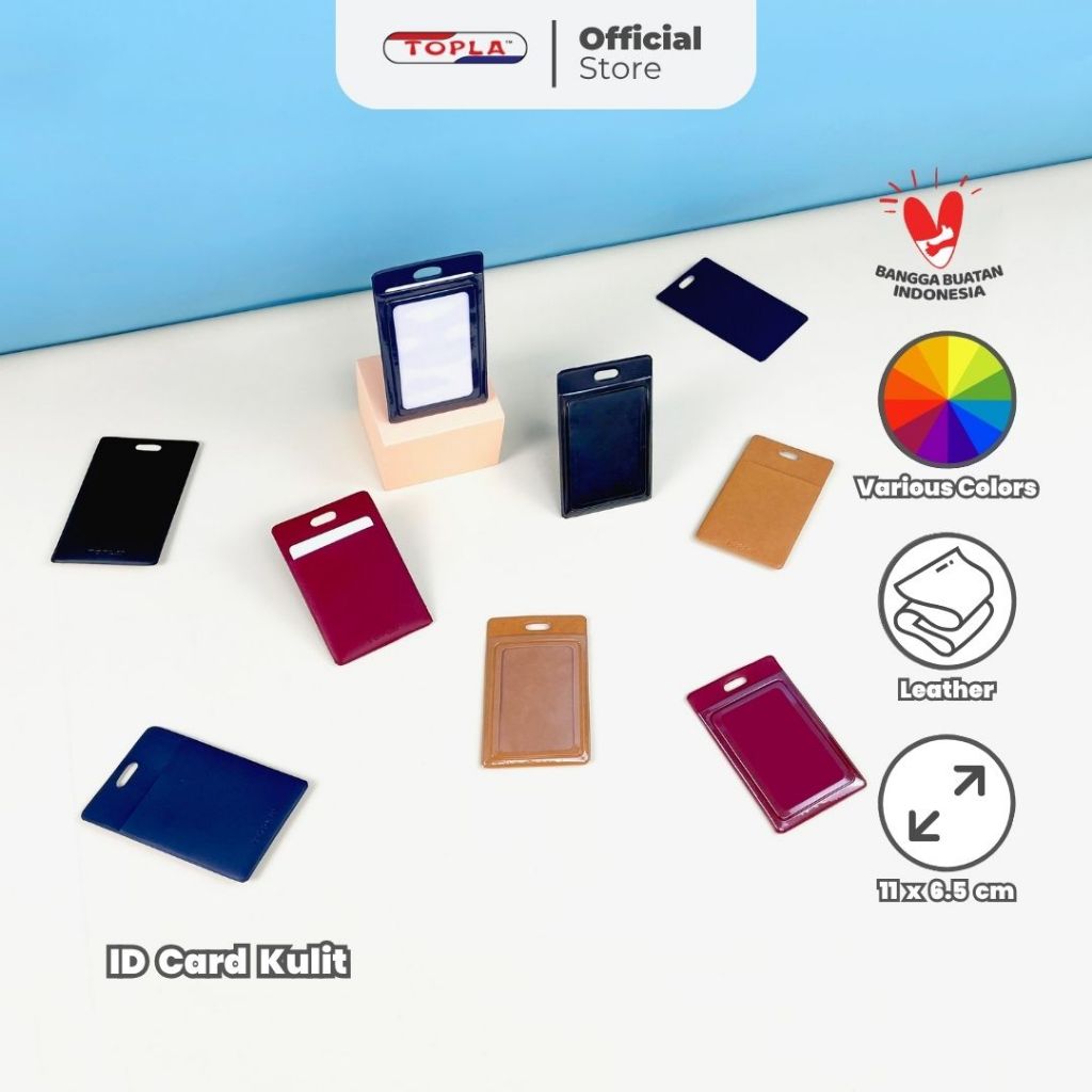 

Lanyard ID Card Holder Name Tag Kulit Premium Topla