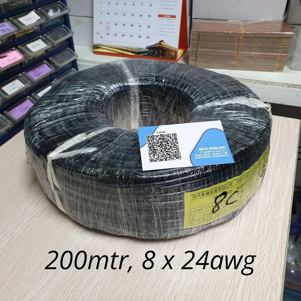 Kabel isi 8, 200 meter | kabel AWG 24 x 8 Jalur