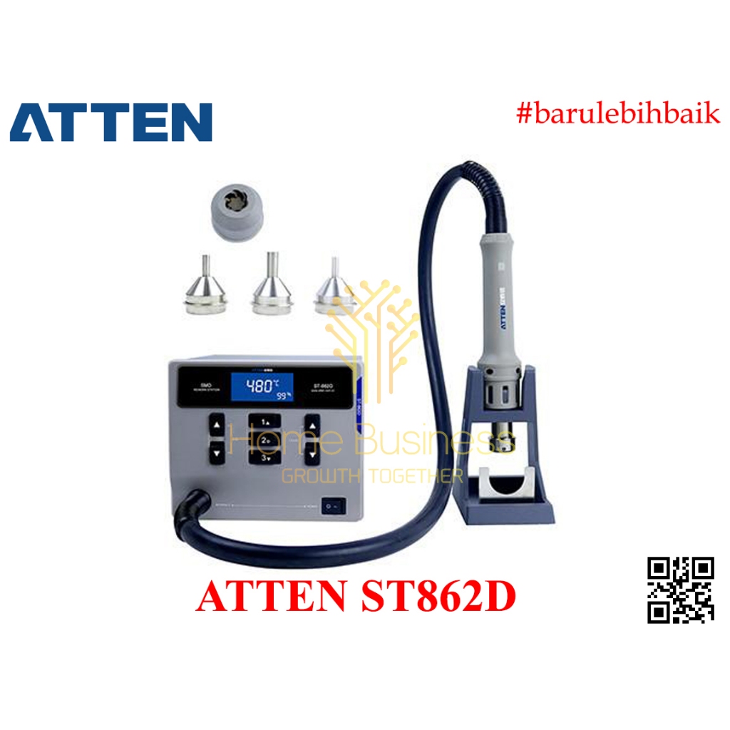 ATTEN ST-862D ST862D ST862 D ST 862D ST 862 D Solder Uap Blower Hot Air Digital 1000W Rework Station